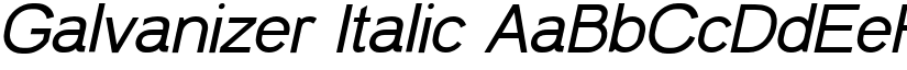 Galvanizer Italic font