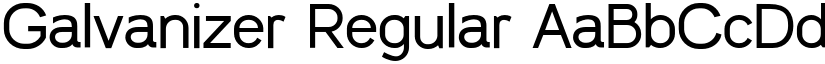 Galvanizer Regular font