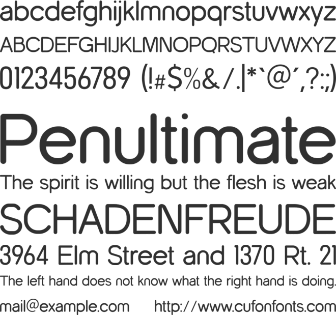 Nautica Rounded font preview
