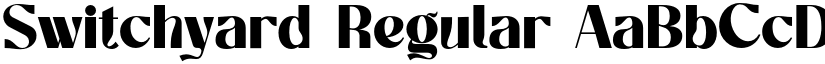 Switchyard Regular font