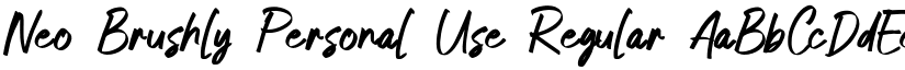 Neo Brushly Personal Use Regular font