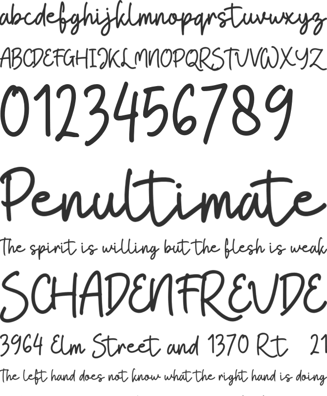 Wetricia Personal Use font preview