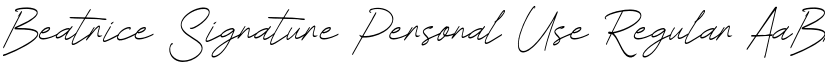 Beatrice Signature Personal Use Regular font