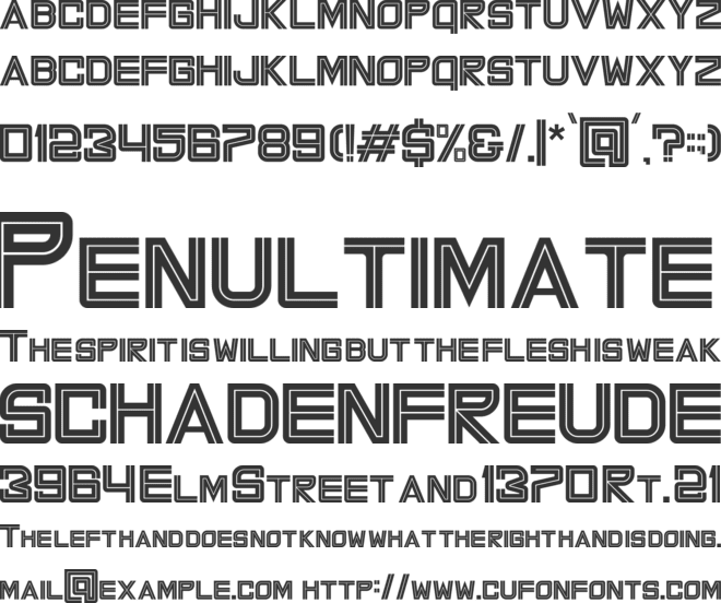 Armygedon font preview