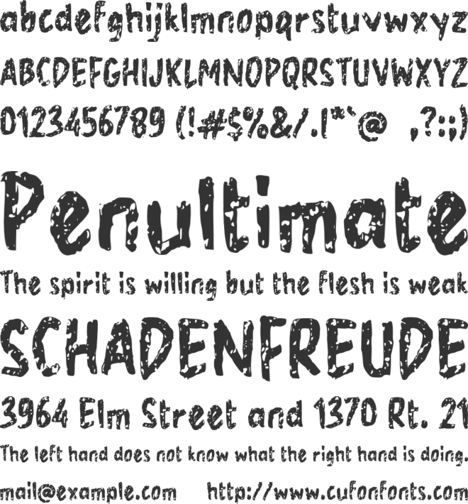 i Ivory Dagger font preview