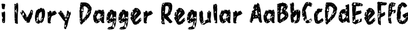 i Ivory Dagger Regular font