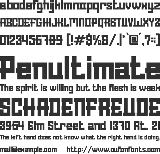 Cyber Display font preview