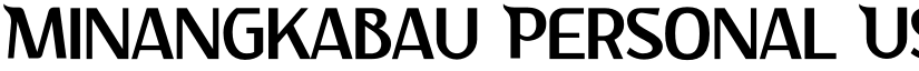 Minangkabau Personal Used font