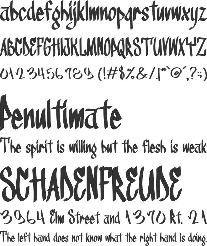 Fighter Bloom font preview