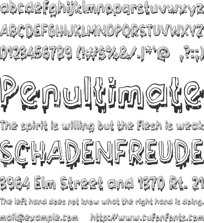 i Ice Melta font preview
