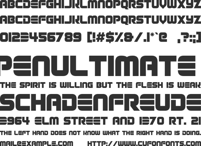 Infinite Realities font preview