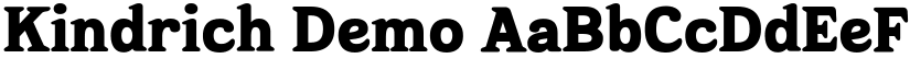 Kindrich Demo font