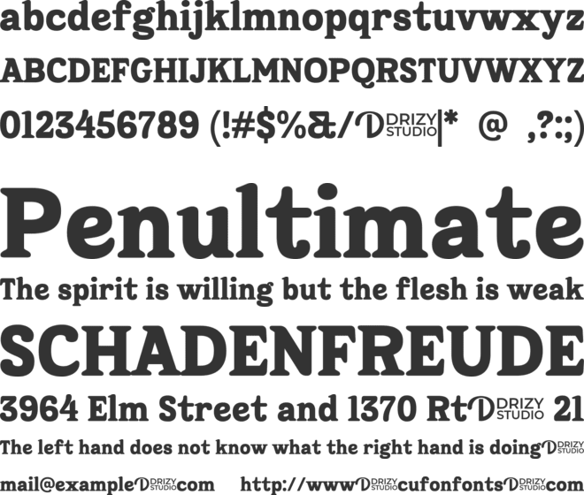 Kindrich font preview