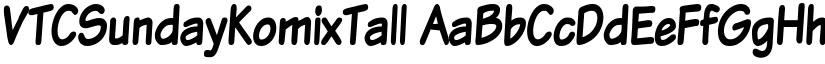 VTCSundayKomixTall font
