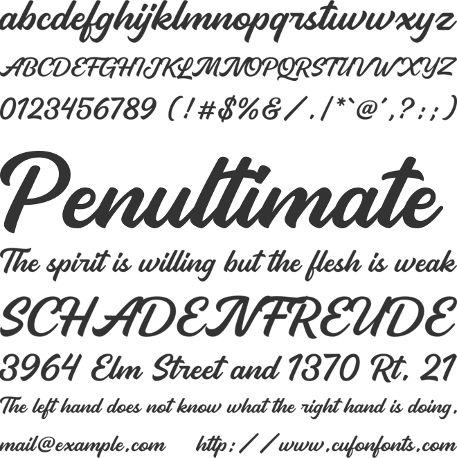 Pierce Jameson font preview