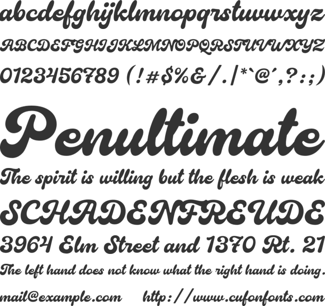 Remora Camilla font preview