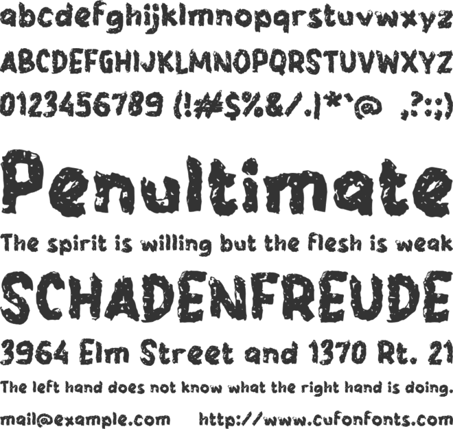 i Icefrost font preview