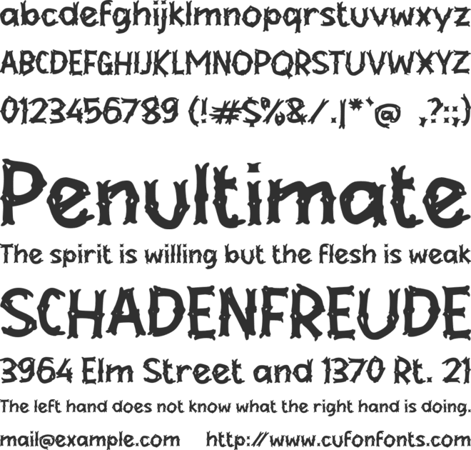 i Ideal Saddle font preview