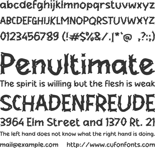 i Ideal Saddle font preview