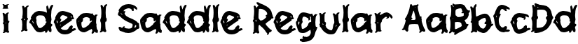 i Ideal Saddle Regular font