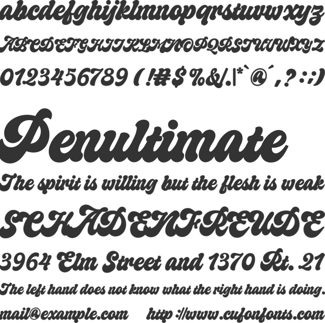 Bali Bliss font preview