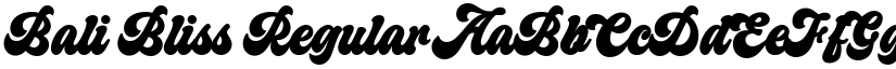Bali Bliss Regular font