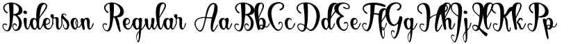 Biderson font download
