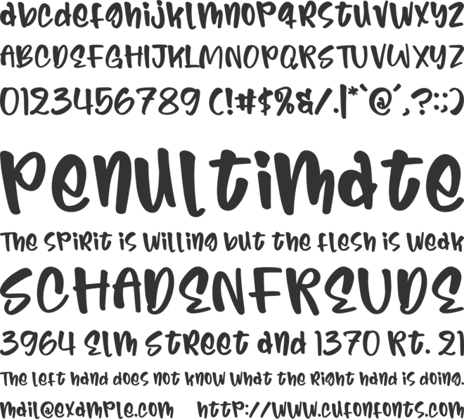 Maghist Byfule font preview