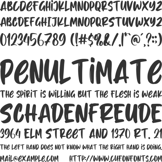 Brush Blaze font preview