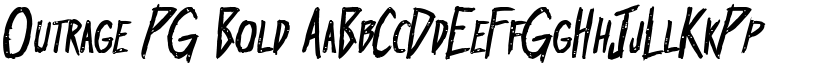 Outrage PG Bold font
