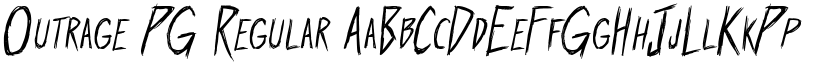 Outrage PG Regular font