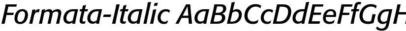 Formata-Italic font