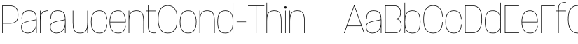 ParalucentCond-Thin ☞ font