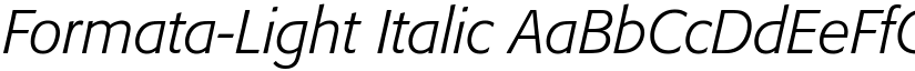Formata-Light Italic font