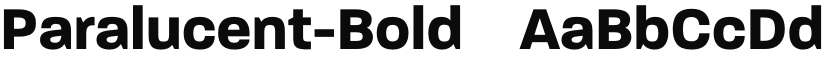 Paralucent-Bold ☞ font