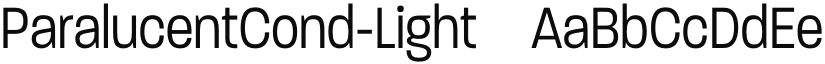 ParalucentCond-Light ☞ font
