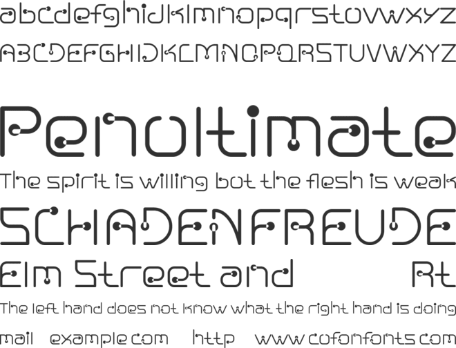 Nuixyber Pro Convert font preview