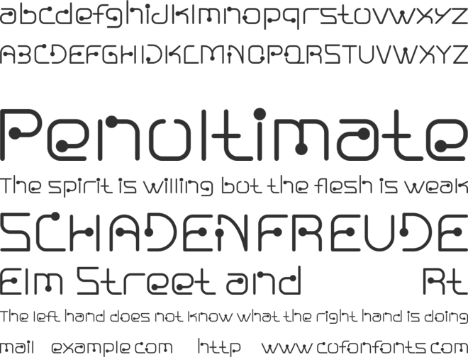 Nuixyber Pro font preview