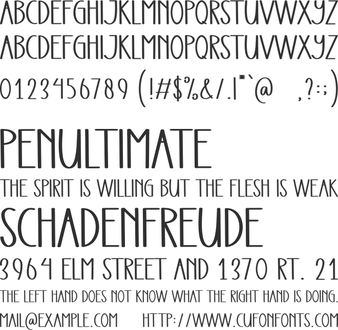 Hight Night font preview