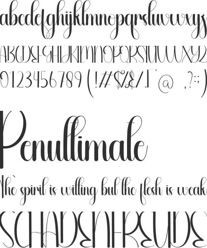 Blancing font preview
