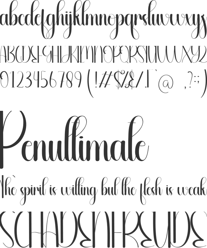 Blancing font preview