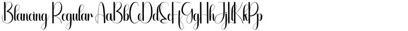 Blancing Regular font
