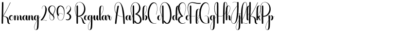 Komang2803 Regular font