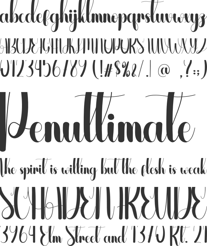 Elegan font preview