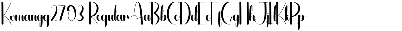 Komangg2703 Regular font