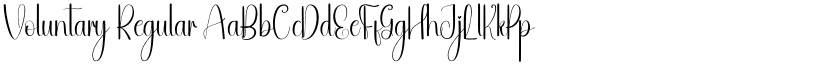 Voluntary Regular font