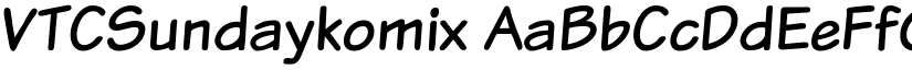 VTCSundaykomix font