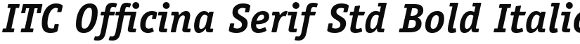 ITC Officina Serif Std Bold Italic font