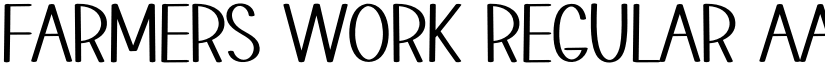 FARMERS WORK Regular font