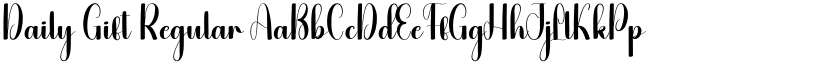 Daily Gift Regular font